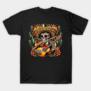 Mariachi skull T-Shirt